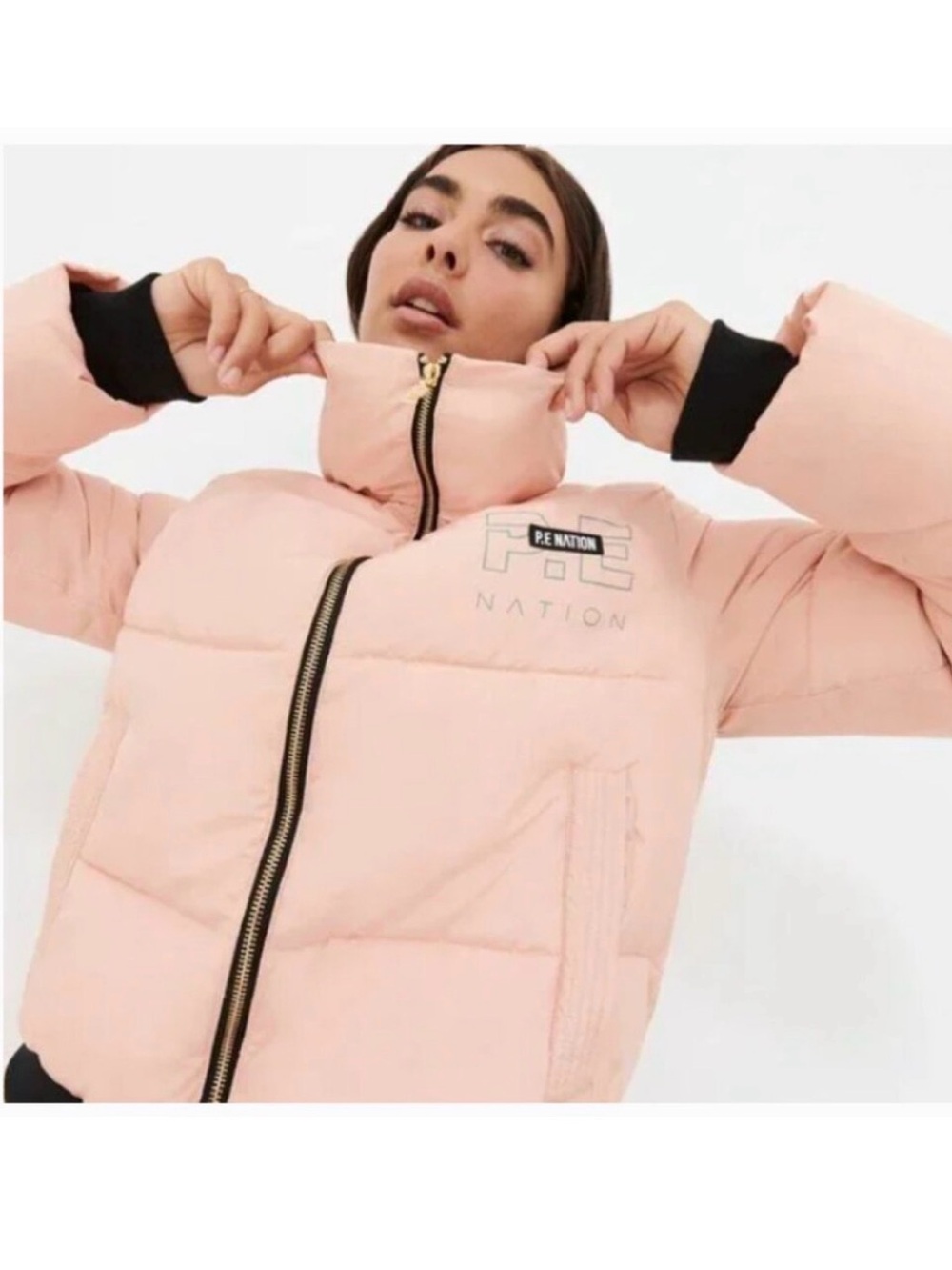 P.E Nation Ramp Run Puffer Jacket in Peach Pastel Small